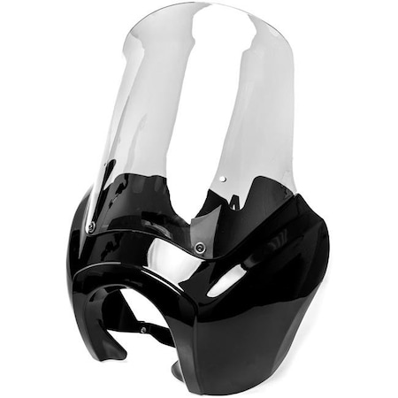 Kapsco Moto Kapsco Moto JBM-6009-C Krator Tall Fairing Windshield Club Style Kit; Black with Clear JBM-6009-C